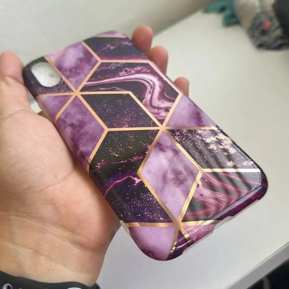 Purple/ Rose Gold Cover For iPhone XR - Picture 5 of 6